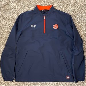Auburn Under Armour Medium Navy 1/4 Zip Long Sleeve Pullover